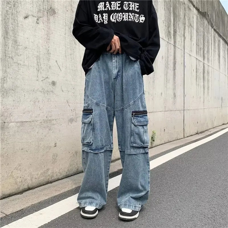Levoire | Pantalons Baggy Élégance Confort Avec Un Espace De Rangement Pratique Bleu