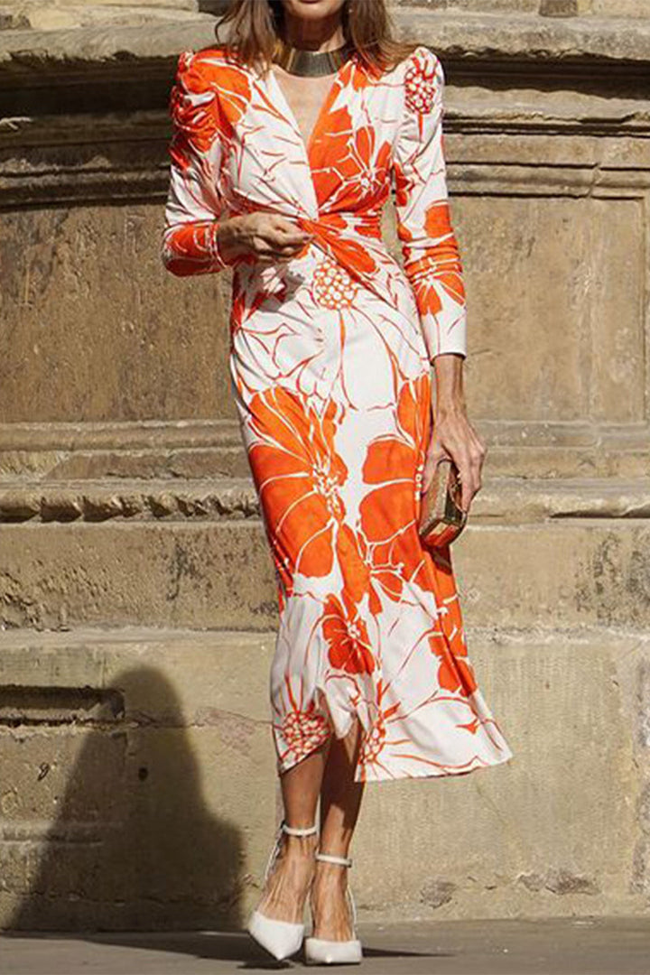 Levoire | Robe Fleurie Décontractée À Encolure En V One Step