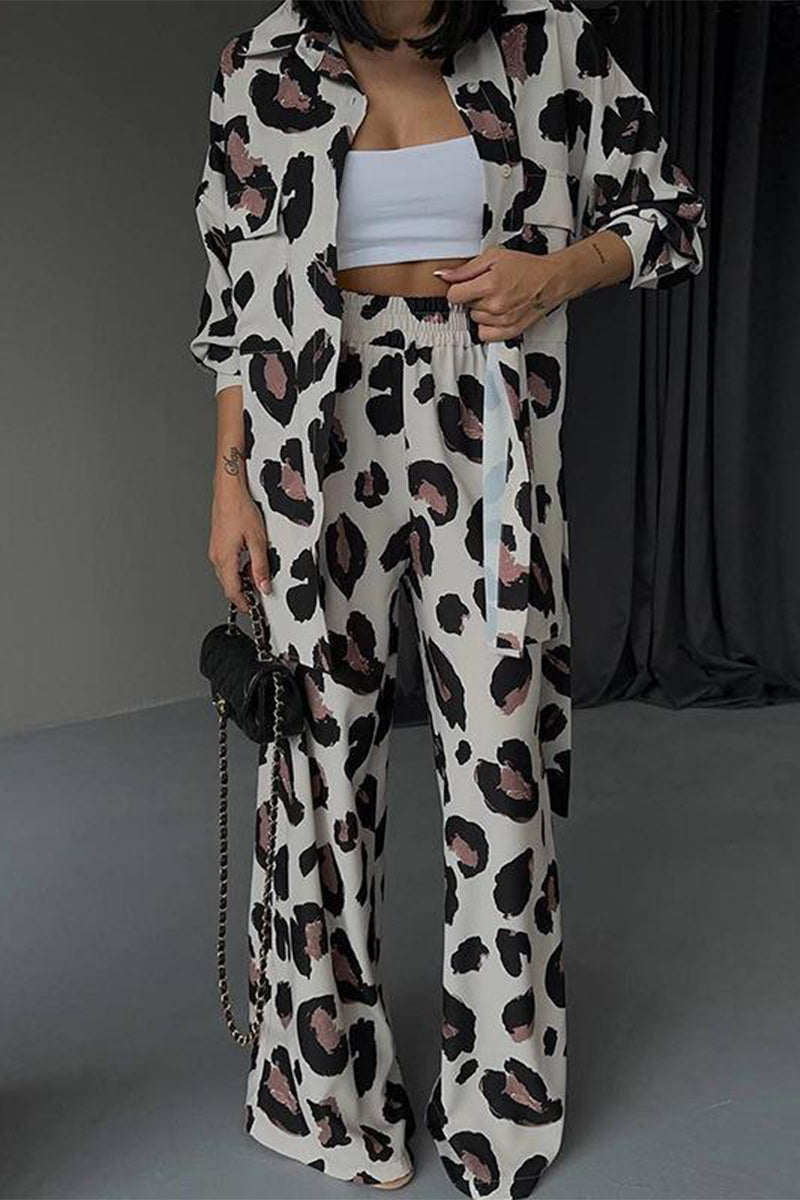 Levoire | Sac À Imprimé Géométrique Quotidien À Col Rabattu À Manches Longues En Deux Pièces Khaki