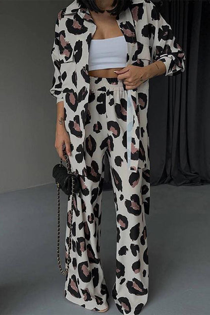 Levoire | Sac À Imprimé Géométrique Quotidien À Col Rabattu À Manches Longues En Deux Pièces Khaki