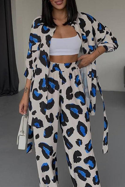 Levoire | Sac À Imprimé Géométrique Quotidien À Col Rabattu À Manches Longues En Deux Pièces