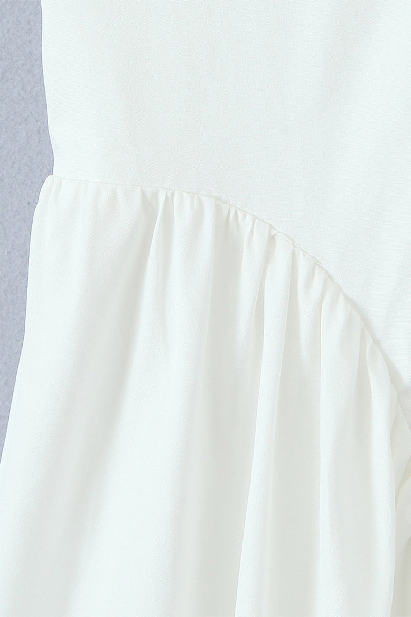 Levoire | Robe Décontractée Unie À Lacets Drapée Sans Manches