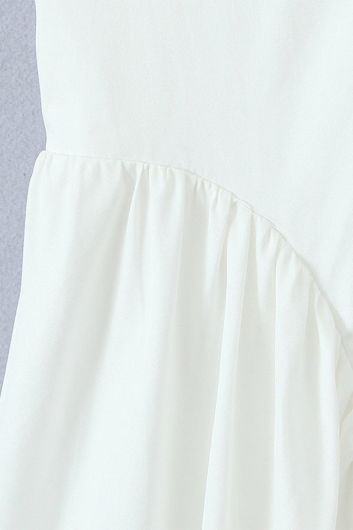 Levoire | Robe Décontractée Unie À Lacets Drapée Sans Manches