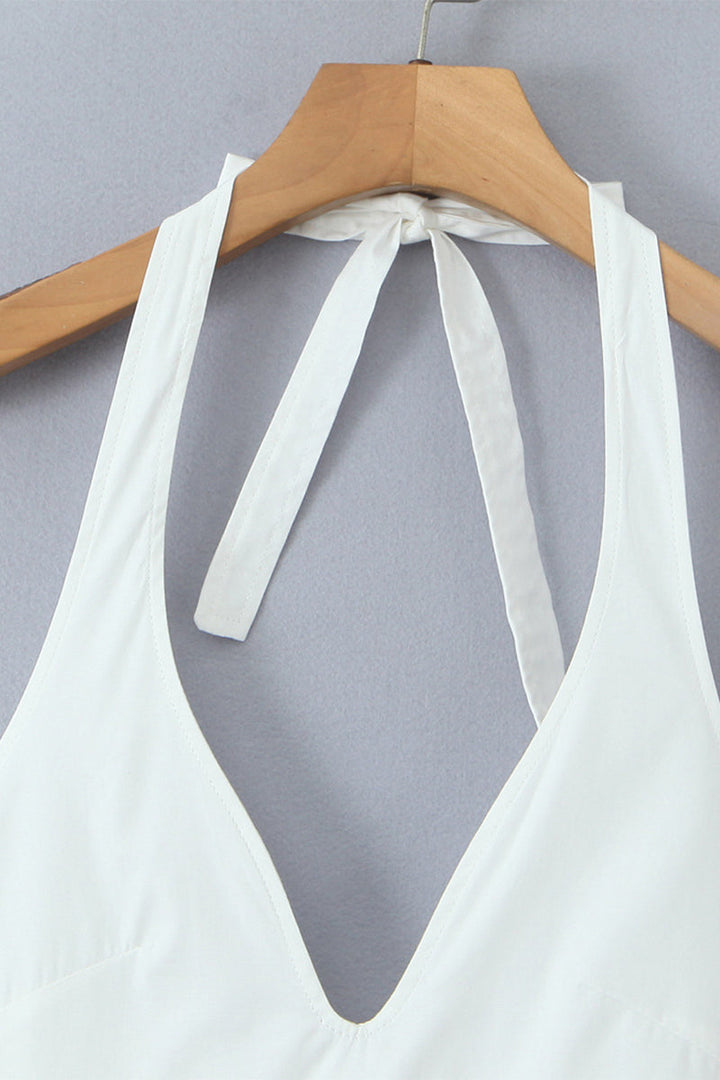 Levoire | Robe Décontractée Unie À Lacets Drapée Sans Manches