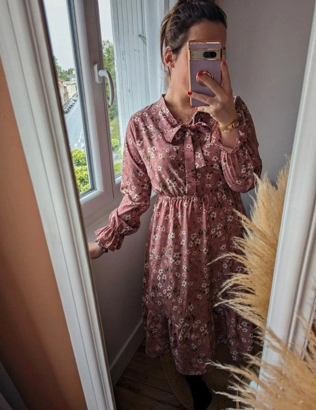 Levoire | Robe En Soie Avec Un Élégant Motif Floral