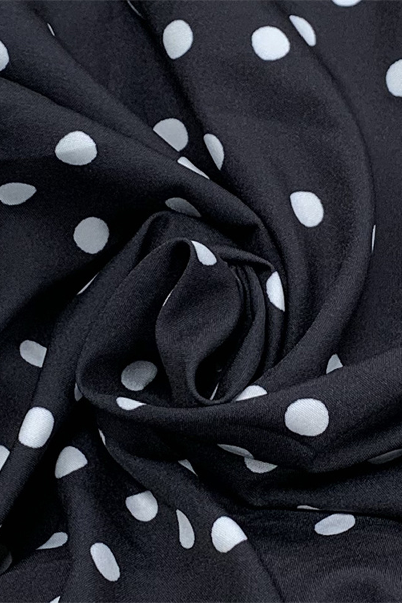 Levoire | Rue Quotidienne Polka Point Volant Fermeture Éclair Bretelles Sans Manches Robes