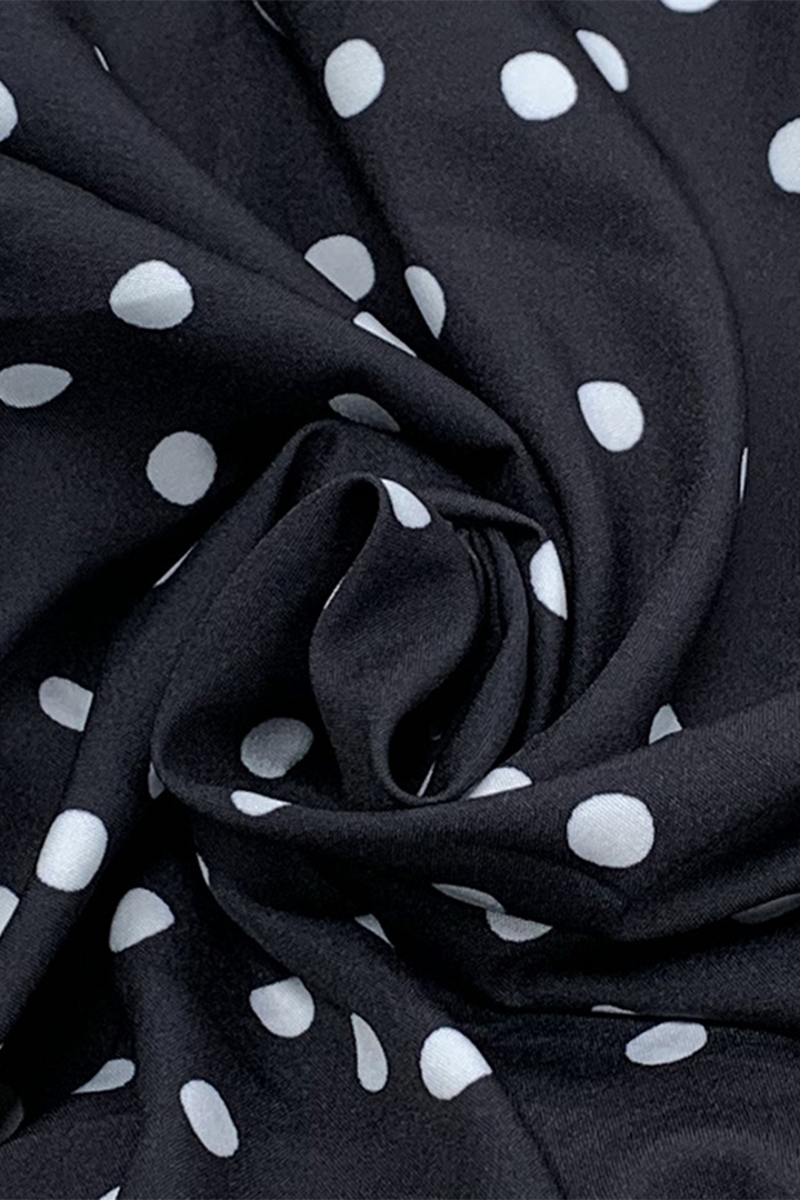 Levoire | Rue Quotidienne Polka Point Volant Fermeture Éclair Bretelles Sans Manches Robes