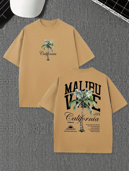 Levoire | T-Shirt Décontracté D'Été Pour Hommes Khaki Couleur