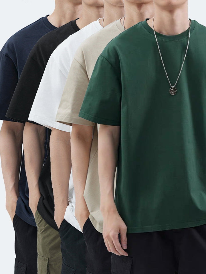 Levoire | 5 Pack Décontractées Coton Pour Hommes T-Shirts Couleur de mélange 2