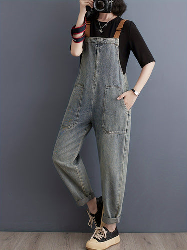 Levoire | Combinaison En Denim Unie Pour Femmes