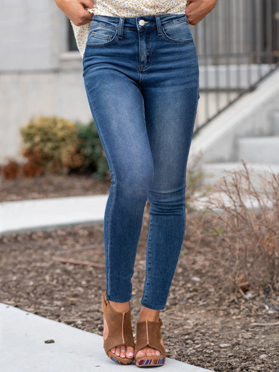 Levoire | Pantalon Skinny Bleu Pestyt Avec Poches
