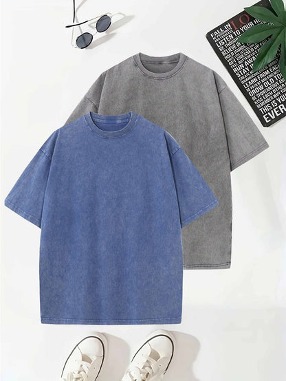 Levoire | 2 Pcs Lavage De Cueillette De Raisin Thé En Coton Gris+Bleu