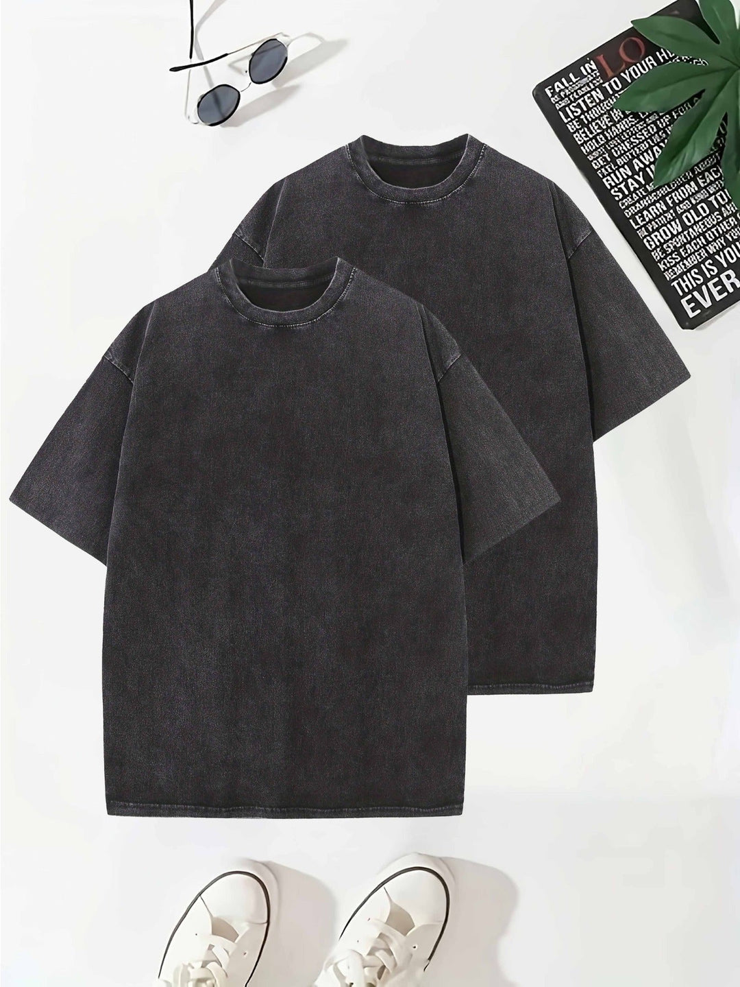 Levoire | 2 Pcs Lavage De Cueillette De Raisin Thé En Coton Noir+noir