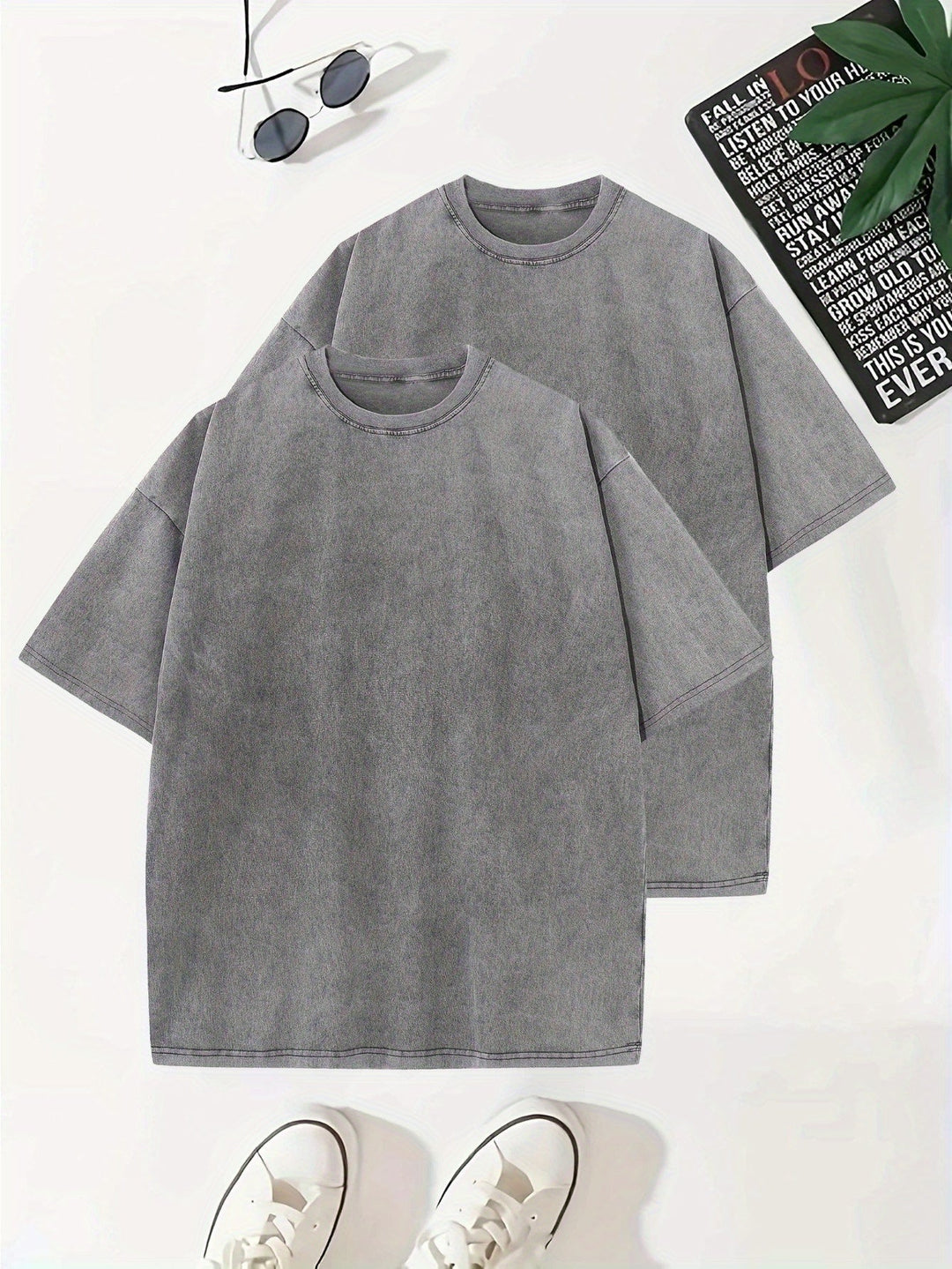 Levoire | 2 Pcs Lavage De Cueillette De Raisin Thé En Coton Gris + Gris