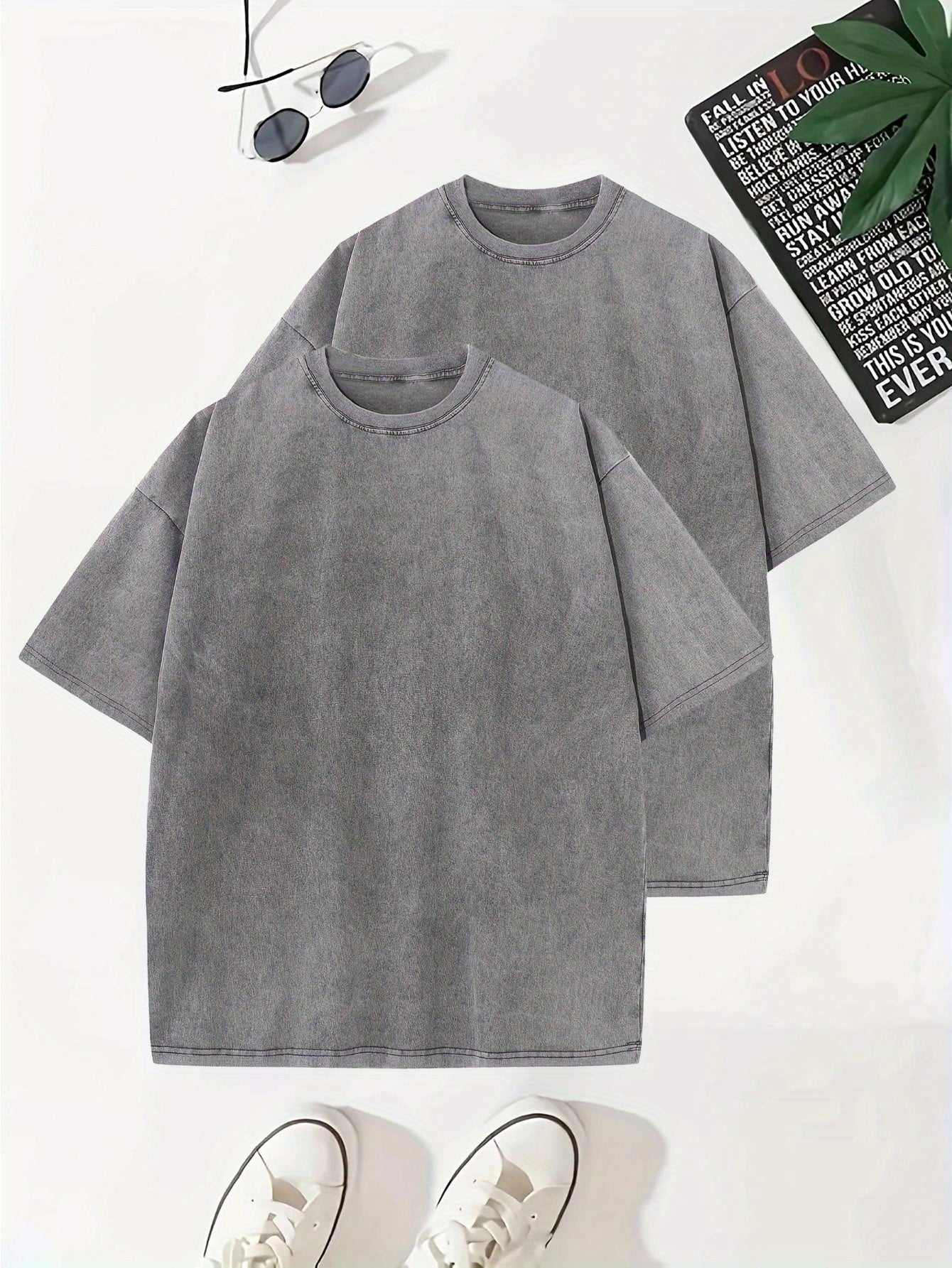 Levoire | 2 Pcs Lavage De Cueillette De Raisin Thé En Coton Gris + Gris