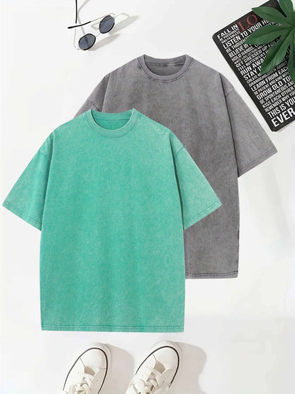 Levoire | 2 Pcs Lavage De Cueillette De Raisin Thé En Coton Gris+Vert émeraude