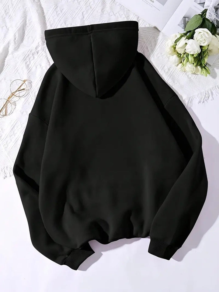 Levoire | Sweat À Capuche Élégant Pour Femmes Avec Imprimé Lettre Et Poche Kangourou