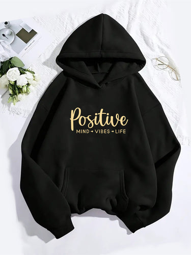 Levoire | Sweat À Capuche Élégant Pour Femmes Avec Imprimé Lettre Et Poche Kangourou