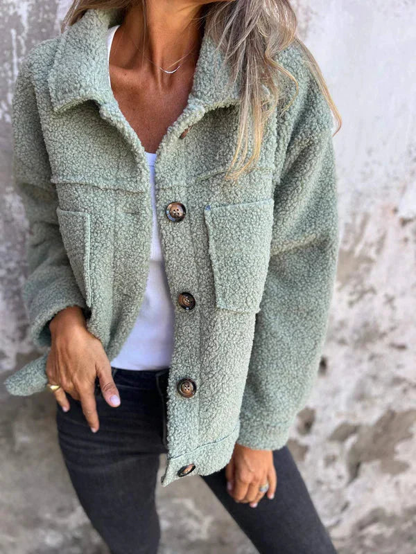 Levoire | Veste En Laine À Rabat Édition Premium VERT EAU