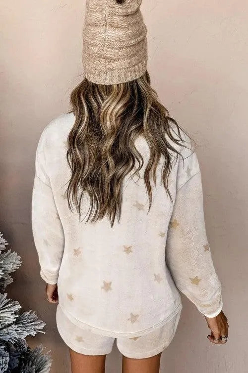 Levoire | Ensemble en tissu fluffy avec étoile à cinq branches pour femmes