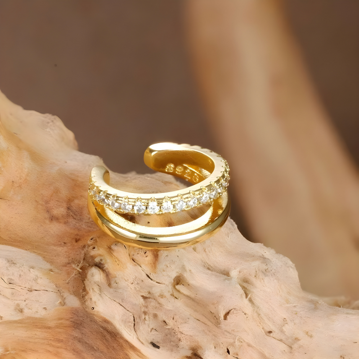 Levoire | Boucles D'Oreilles Clips En Zirconium Doré