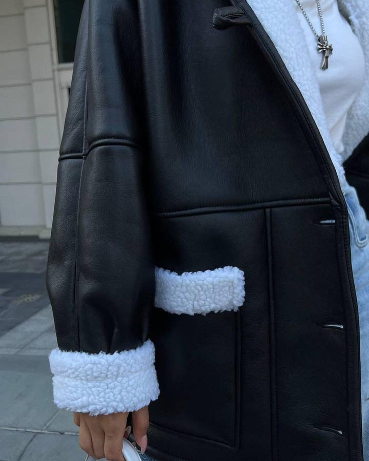 Levoire | Veste En Cuir À Manches Longues Pour Femmes