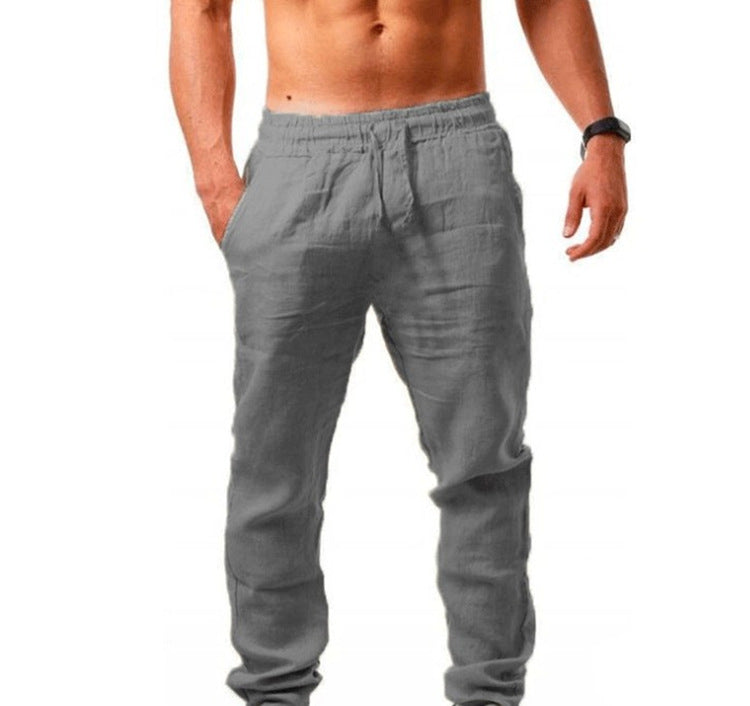 Levoire | Pantalon En Lin Stylé Gris