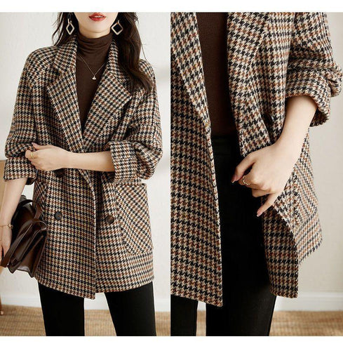Levoire | Manteau En Laine À Carreaux