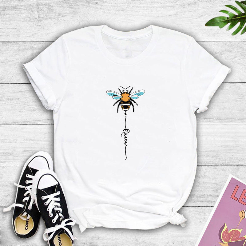 T-shirt pour femmes avec design créatif d'abeille Levoire
