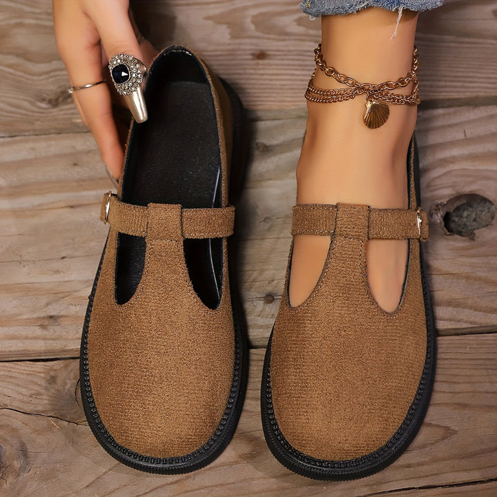 Levoire | Élégant Plus Size Femmes Ballerines chocolat