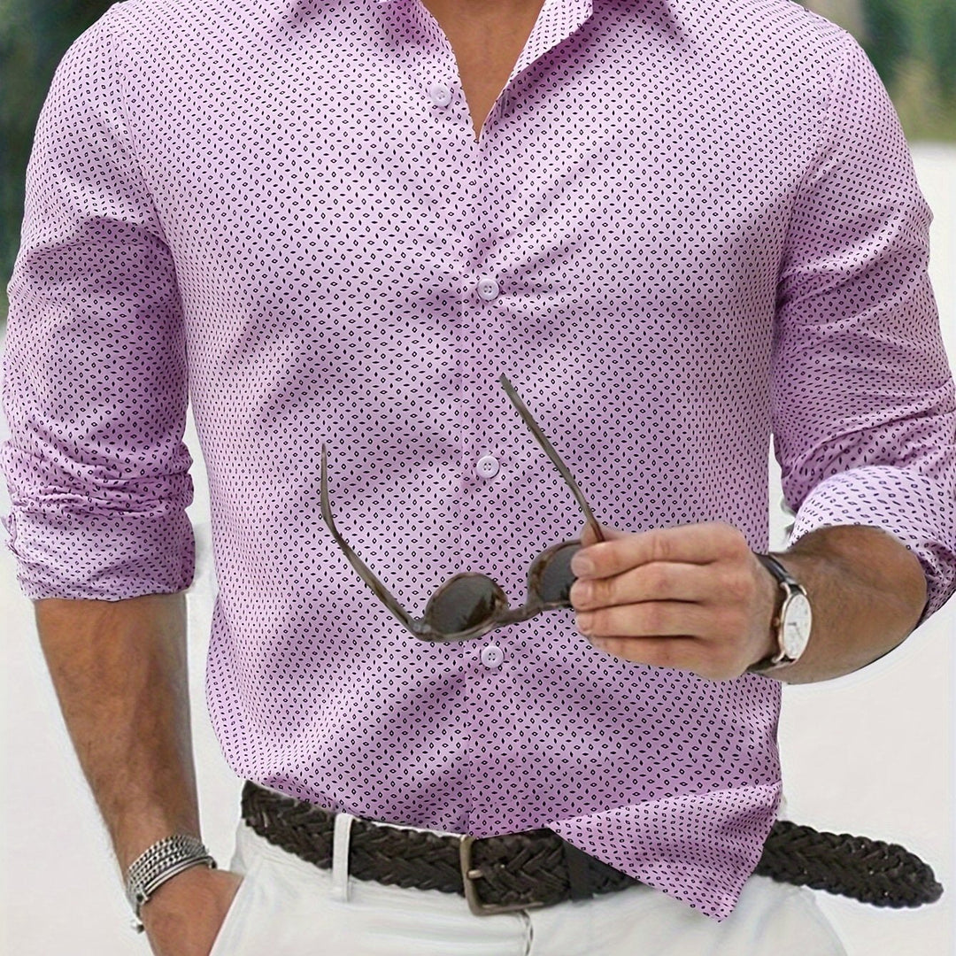 Levoire | Chemise Pour Homme Avec Un Col Retourné Tendance Et Des Manches Longues