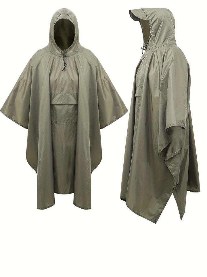 Levoire | Veste De Pluie Légère Imperméable Avec Capuche Et Poche Olive vert 1 Une taille