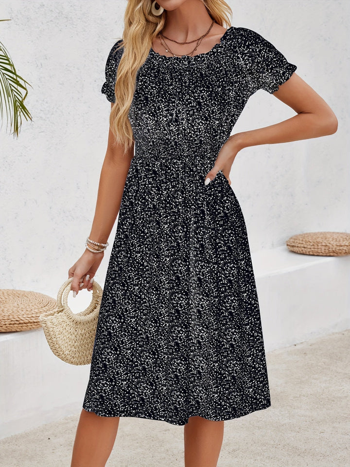 Levoire | Femme Robe Élégante À Manches Bouffantes Noir
