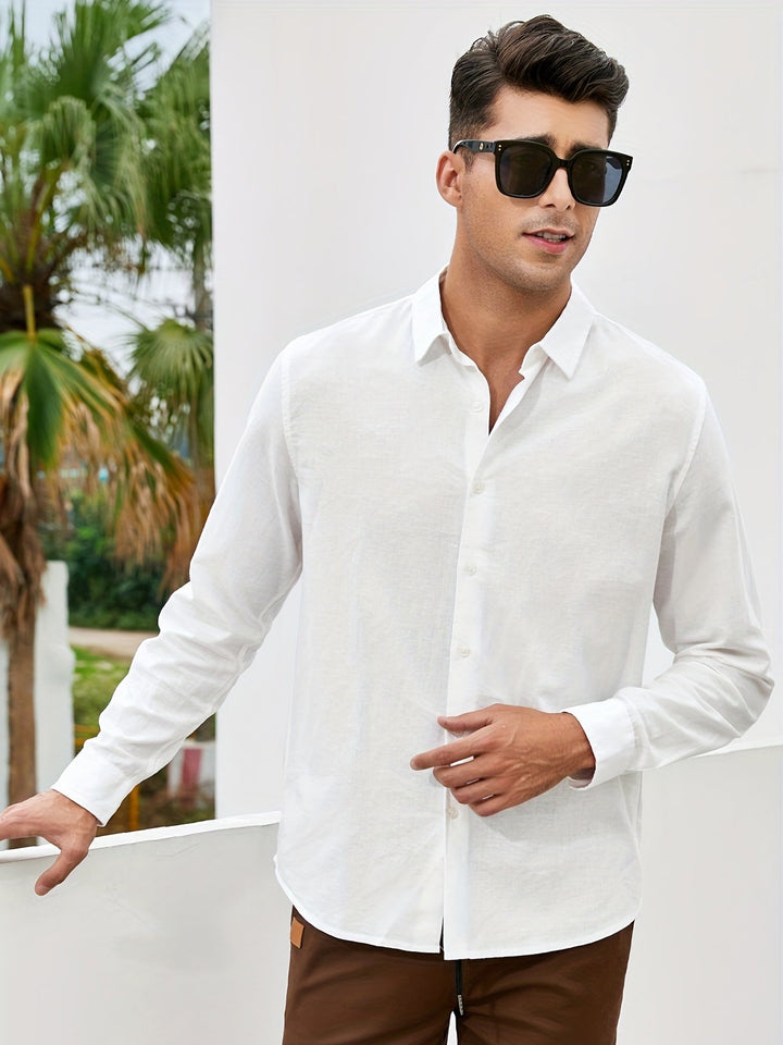Levoire | Chemise Décontractée À Manches Longues Pour Styles Décontractés Blanc