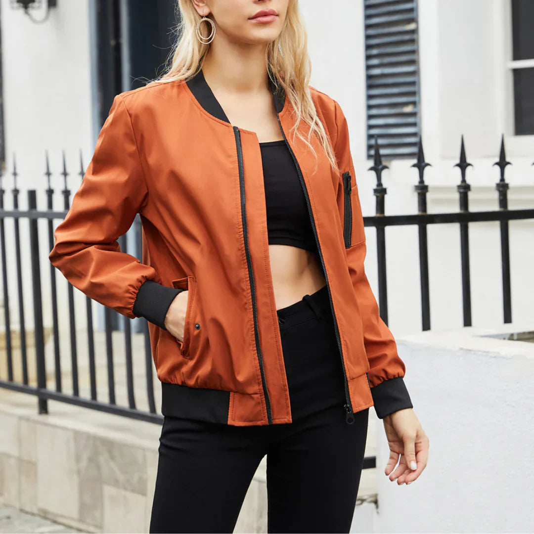 Levoire | Jacket - Veste Bomber Décontractée Pour Femmes Caramel