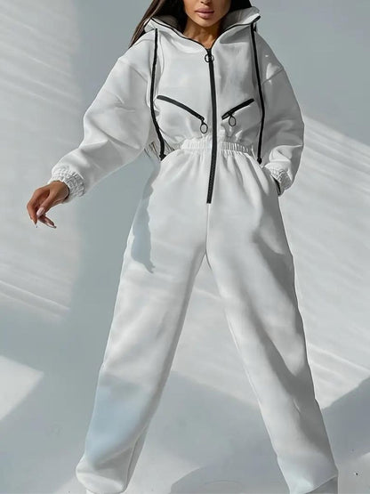 Levoire | Combinaison Femme Avec Fermeture Éclair Blanc