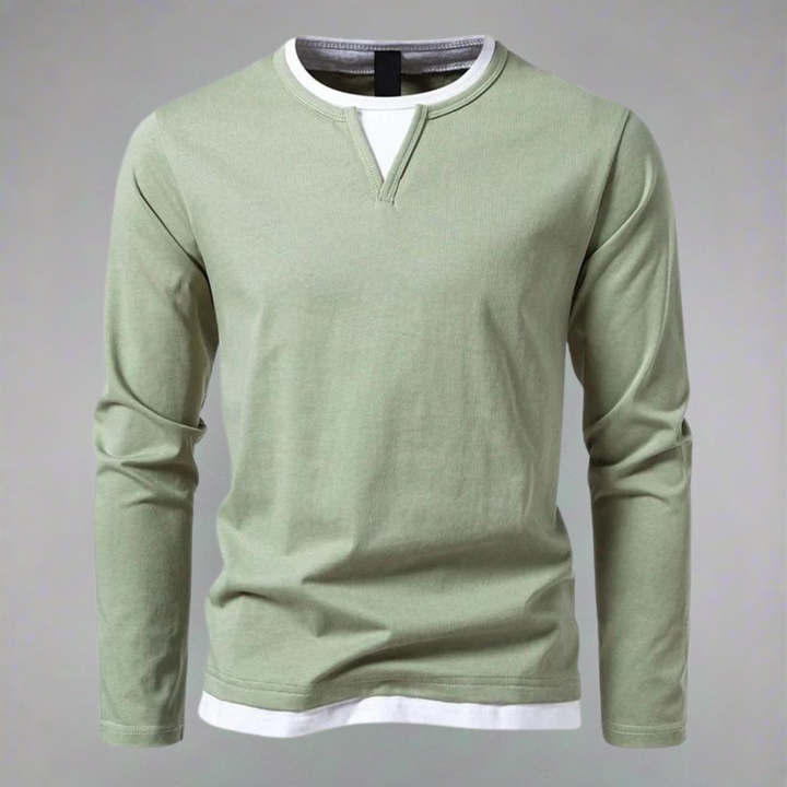 Levoire | Pull À Manches Longues Et Col En V Vert
