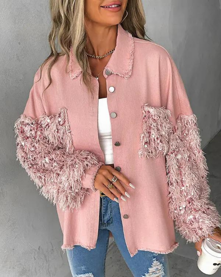 Levoire | Veste Avec Détail Pailleté Rosa