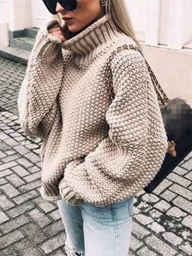 Levoire | Col Rond Tricot Confort Et Style Pour Les Femmes Vert olive