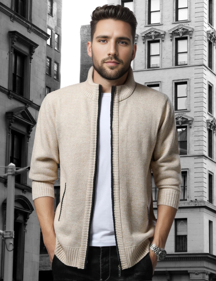 Levoire | Premium Col Roulé Cardigan Pour Hommes