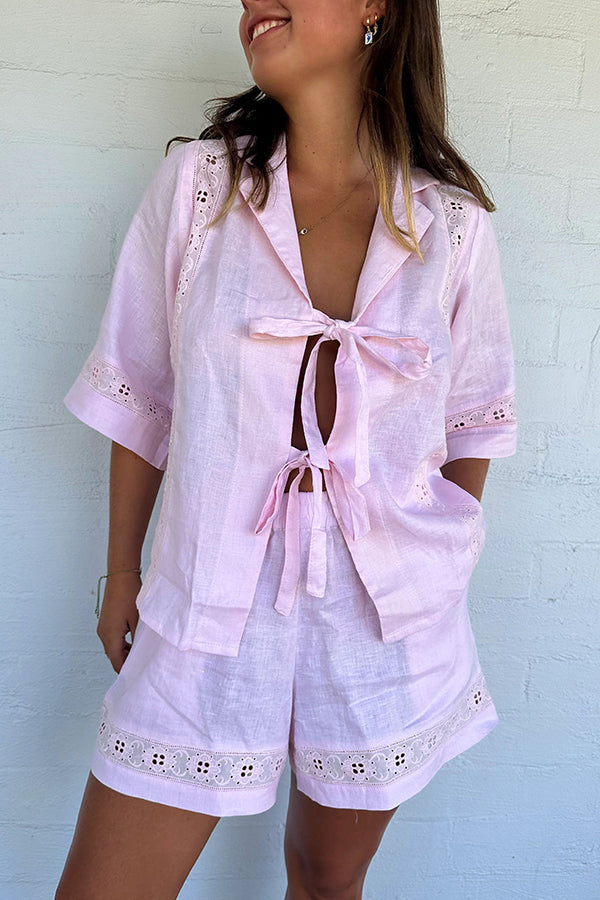 Levoire | T-shirt et short à manches courtes set Rosa