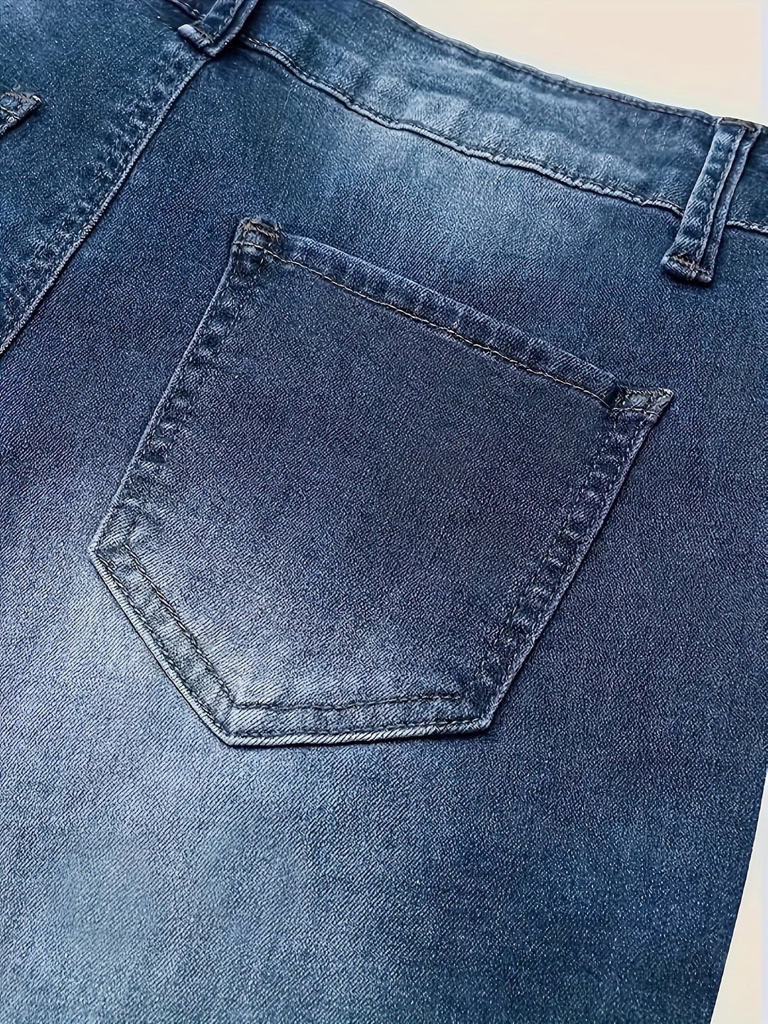 Levoire | Short En Jean Lavé Bleu À Taille Haute Et Ourlet Reversible