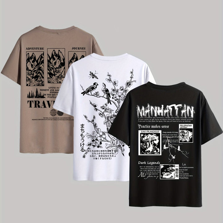 Levoire | T-Shirt Classique Pour Homme 3 Pièces