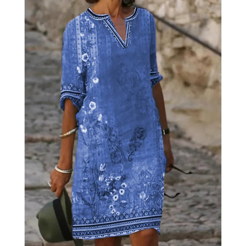 Levoire | Robe de style pour femme - Vert Bleue
