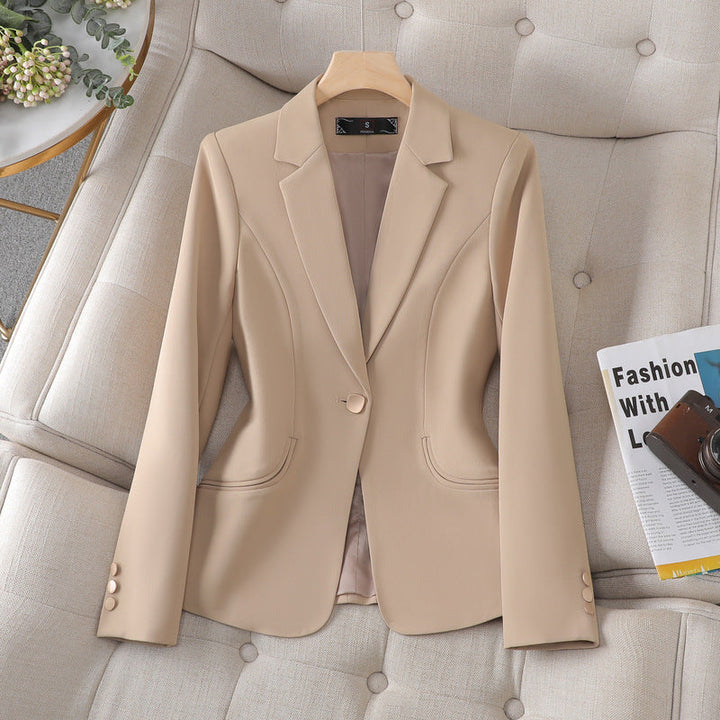 Levoire | Blazer Ajusté Pour Femme du Monde du Travail Contemporain Khaki