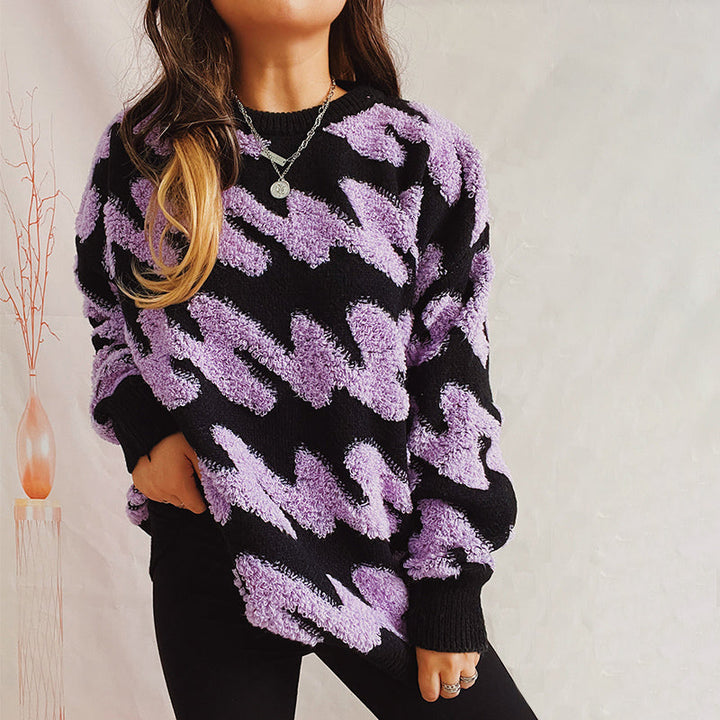 Levoire | En Tricot Ample Décontracté Violet