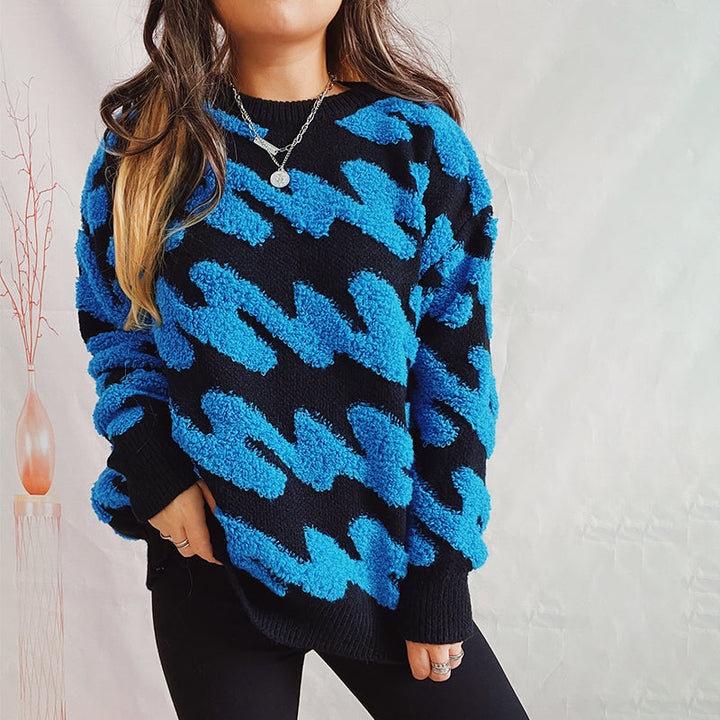 Levoire | En Tricot Ample Décontracté Bleu