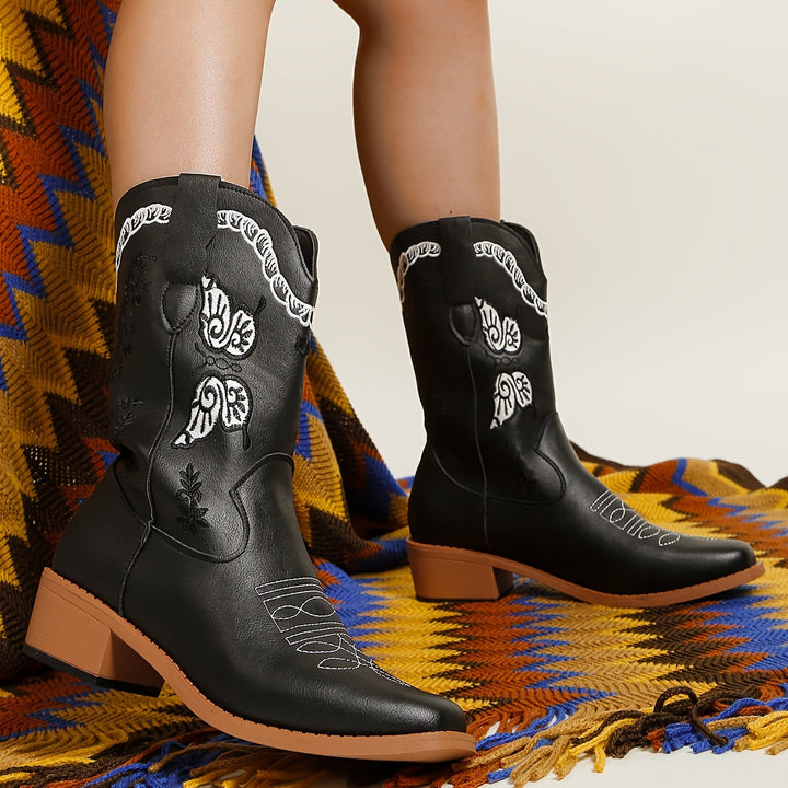 Levoire | Bottes Cowboy À Motifs De Papillons Pour Femmes