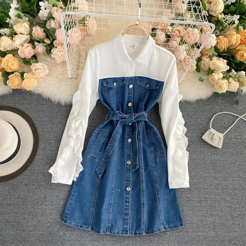 Levoire | Robe en denim rétro Merensininen Une taille