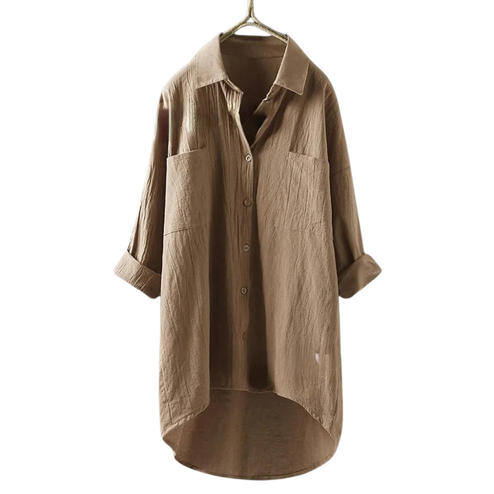 Levoire | Chemise Down À Boutons Avec Poches Pour Femmes Khaki